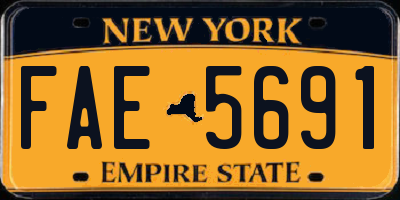 NY license plate FAE5691