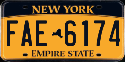NY license plate FAE6174