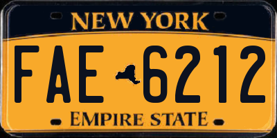 NY license plate FAE6212