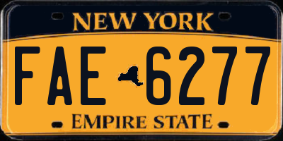 NY license plate FAE6277