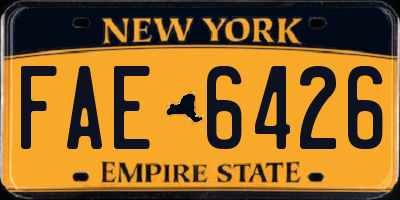 NY license plate FAE6426