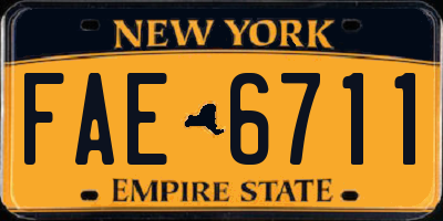 NY license plate FAE6711