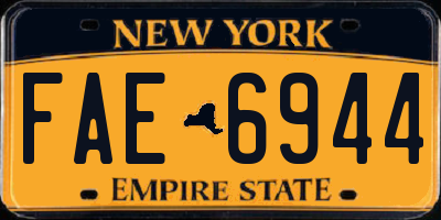 NY license plate FAE6944