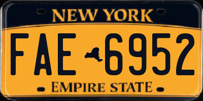 NY license plate FAE6952