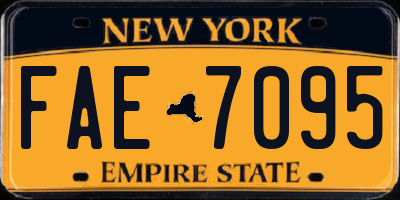 NY license plate FAE7095