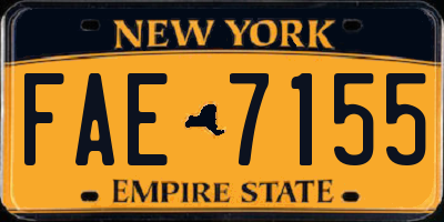 NY license plate FAE7155