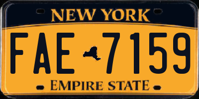 NY license plate FAE7159