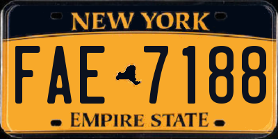 NY license plate FAE7188