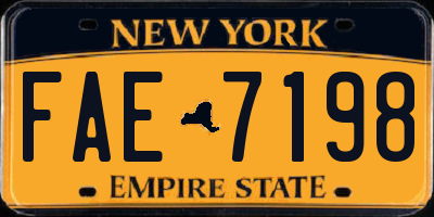 NY license plate FAE7198