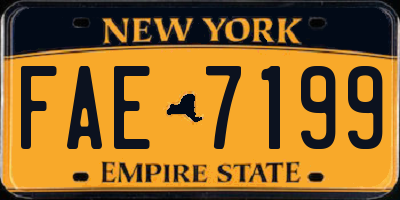 NY license plate FAE7199
