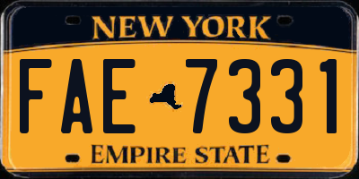 NY license plate FAE7331