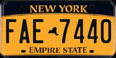 NY license plate FAE7440