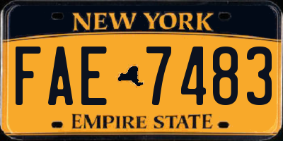 NY license plate FAE7483