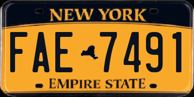 NY license plate FAE7491