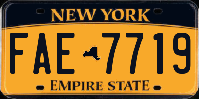 NY license plate FAE7719