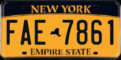 NY license plate FAE7861