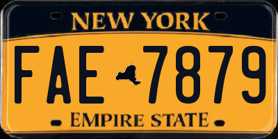 NY license plate FAE7879