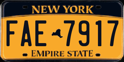 NY license plate FAE7917