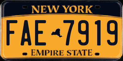 NY license plate FAE7919