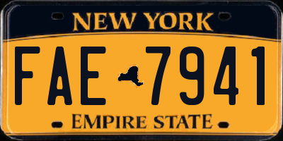 NY license plate FAE7941