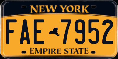 NY license plate FAE7952