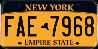 NY license plate FAE7968