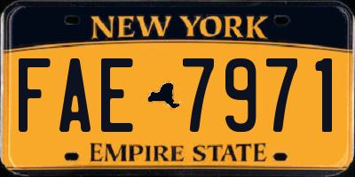 NY license plate FAE7971