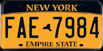 NY license plate FAE7984