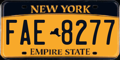 NY license plate FAE8277