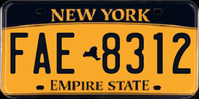 NY license plate FAE8312