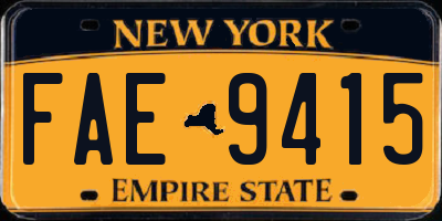 NY license plate FAE9415