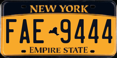 NY license plate FAE9444