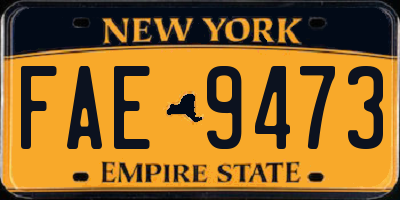 NY license plate FAE9473