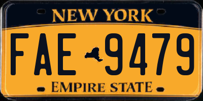 NY license plate FAE9479