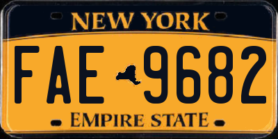 NY license plate FAE9682