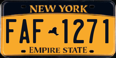 NY license plate FAF1271