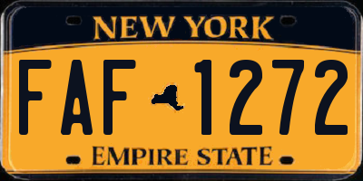 NY license plate FAF1272