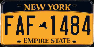 NY license plate FAF1484