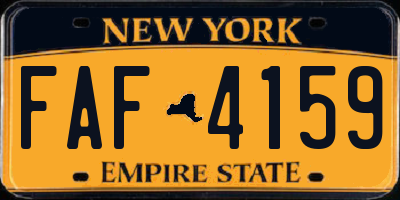 NY license plate FAF4159