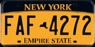 NY license plate FAF4272