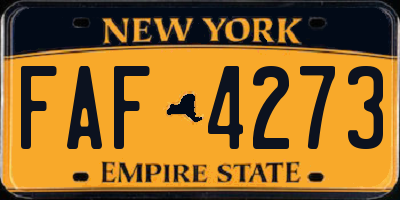 NY license plate FAF4273