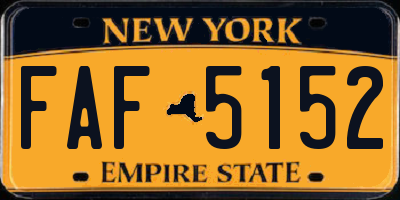 NY license plate FAF5152