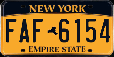 NY license plate FAF6154
