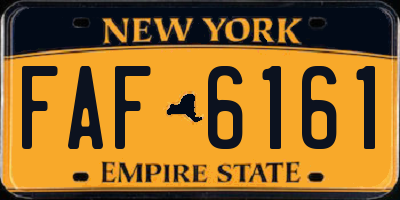NY license plate FAF6161