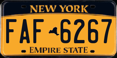 NY license plate FAF6267