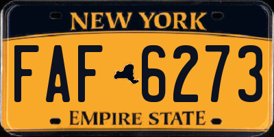 NY license plate FAF6273