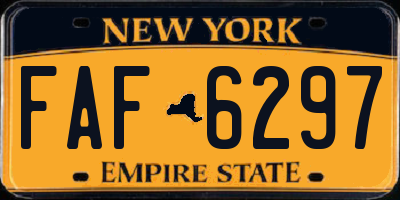 NY license plate FAF6297