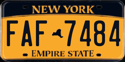 NY license plate FAF7484