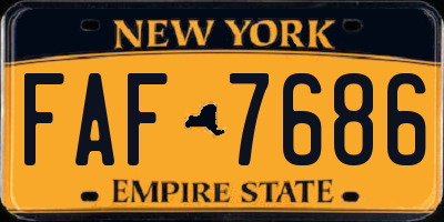 NY license plate FAF7686