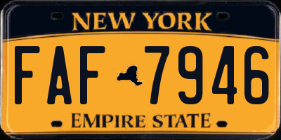 NY license plate FAF7946